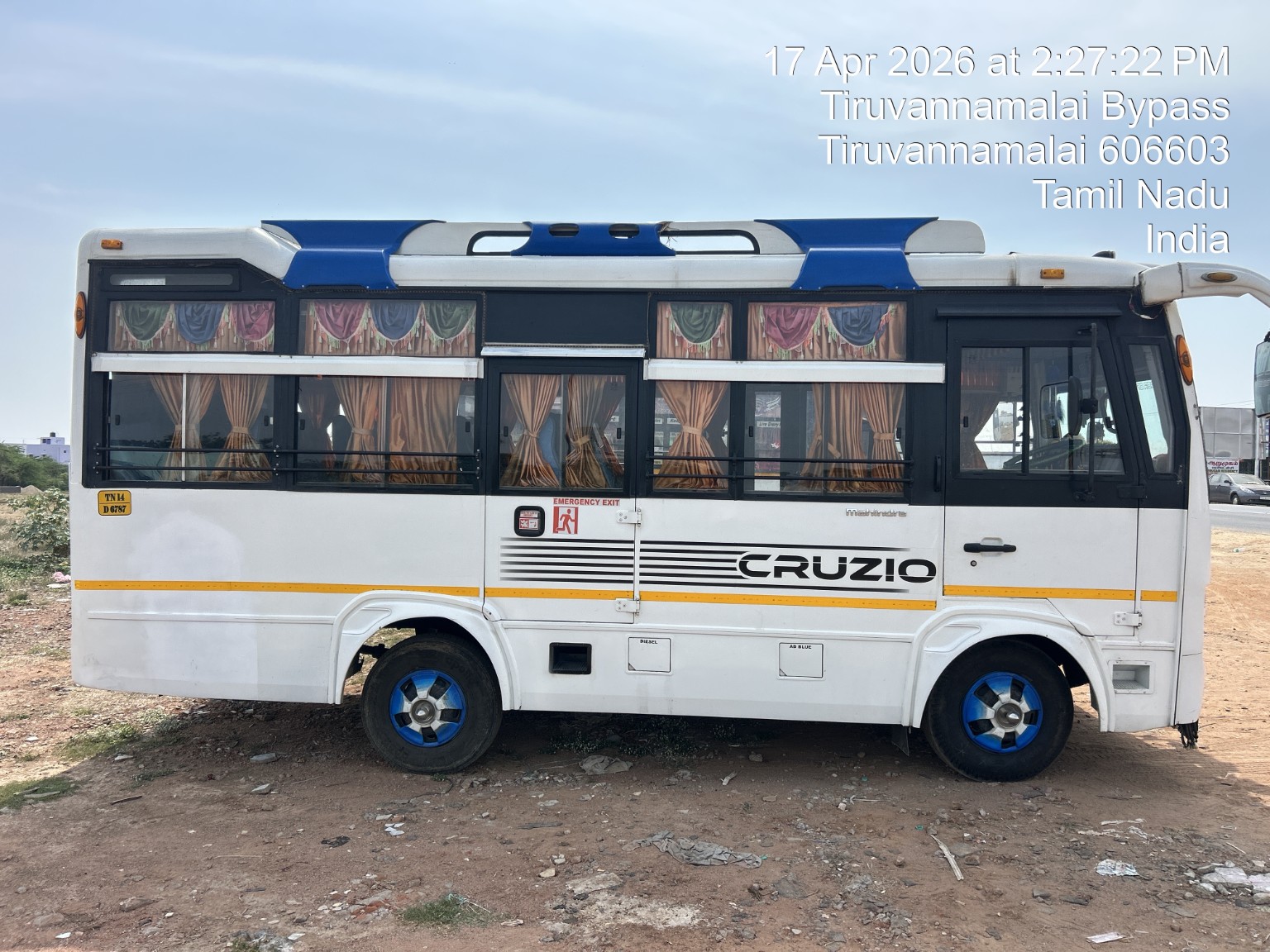 White Moon Holidays bus side view