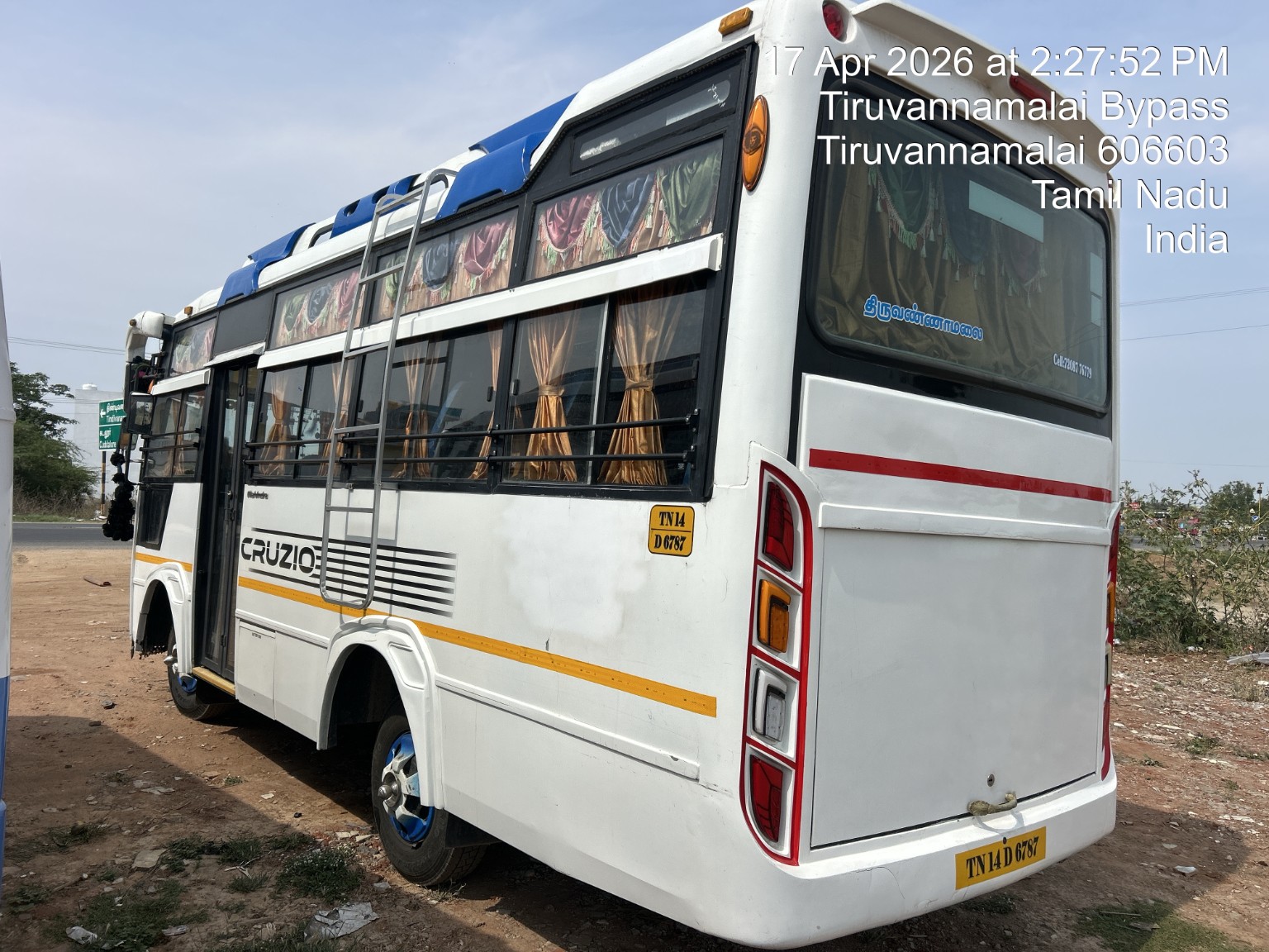 Bus rear side